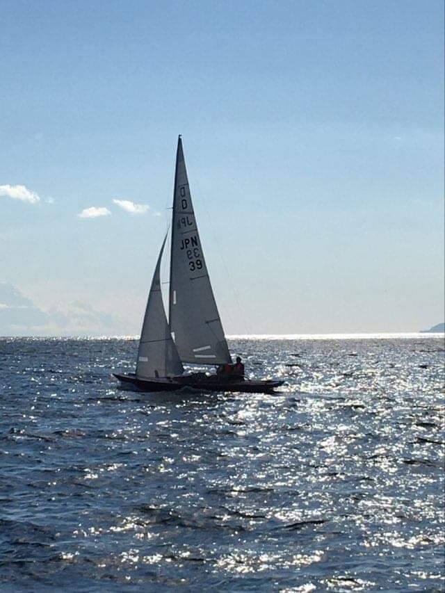 帆走中のDragon（大澤さん撮影）