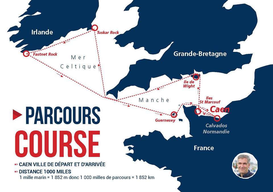 Normandy Channel Race 2017 course